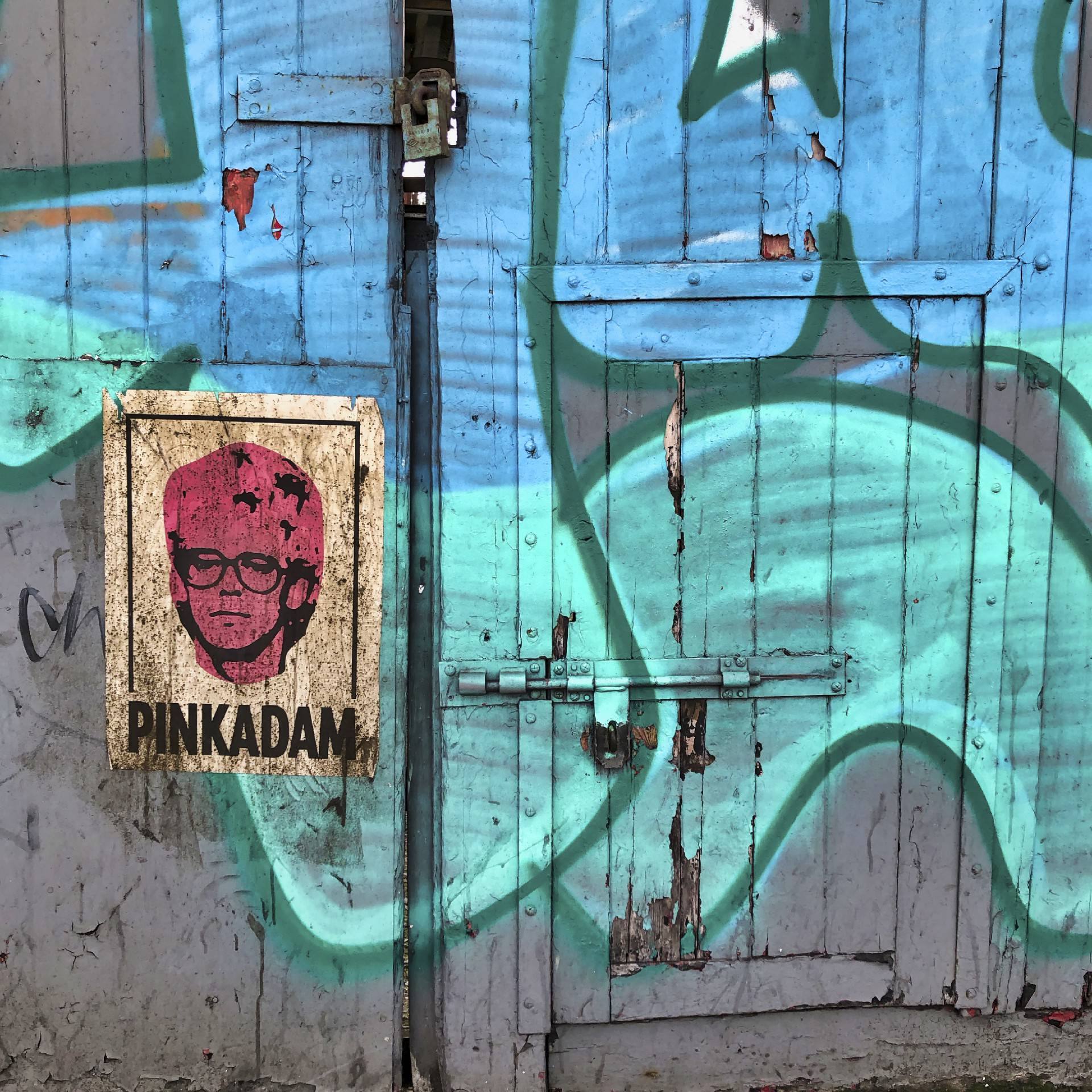 Colorful pinkadam graffiti
