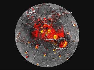 Mercury Shadowed polar craters