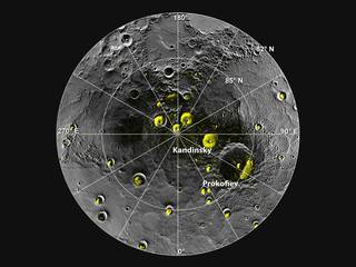 Mercury North polar region
