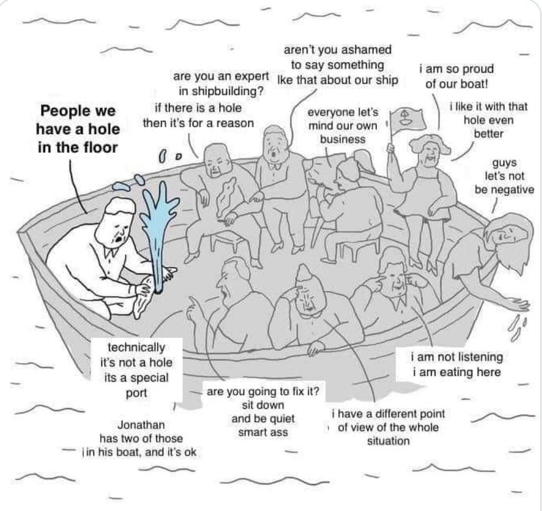 People, we have a hole in the floor!