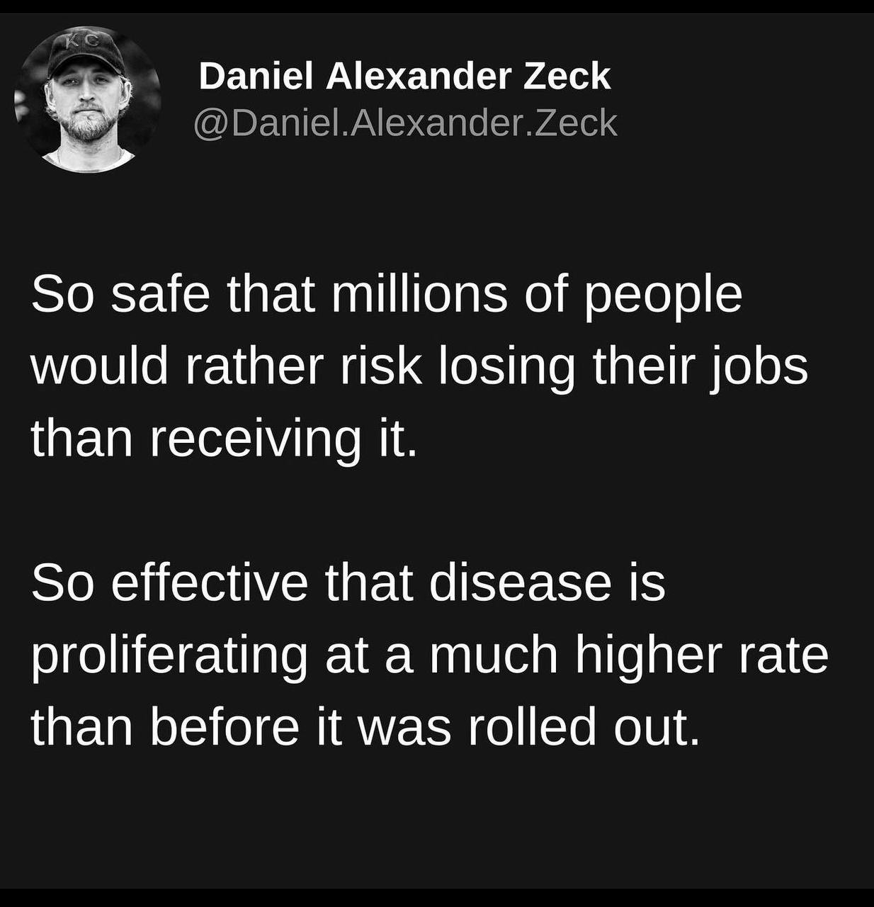 So safe that people would risk their jobs rather than receiving it