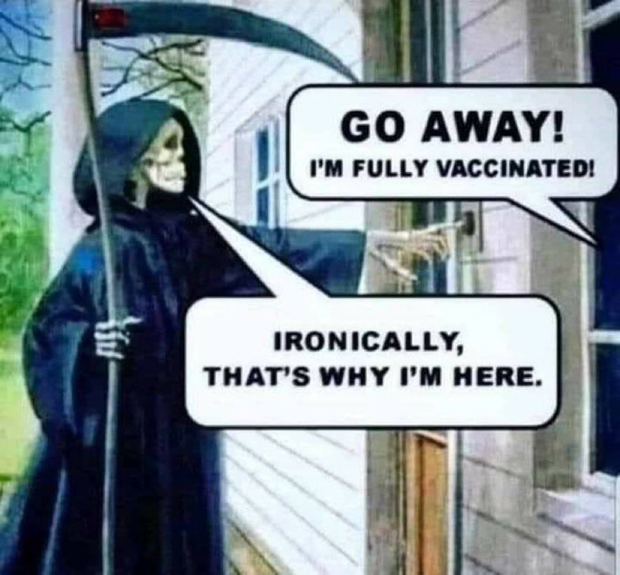 Death knows at your door, vaccinated