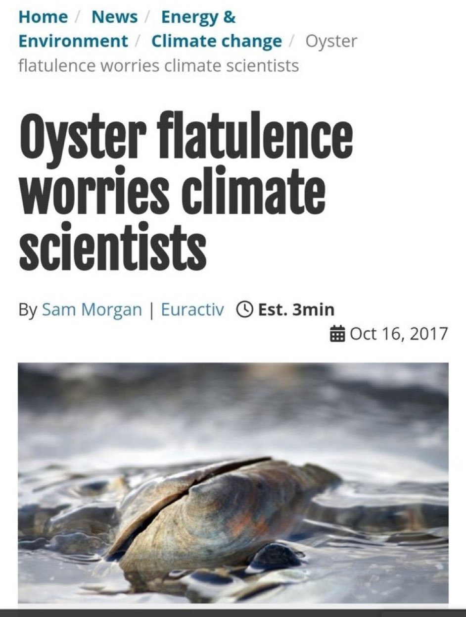 Oyster farts are to blame