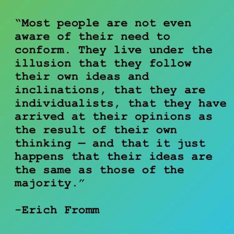 Most people need to conform
