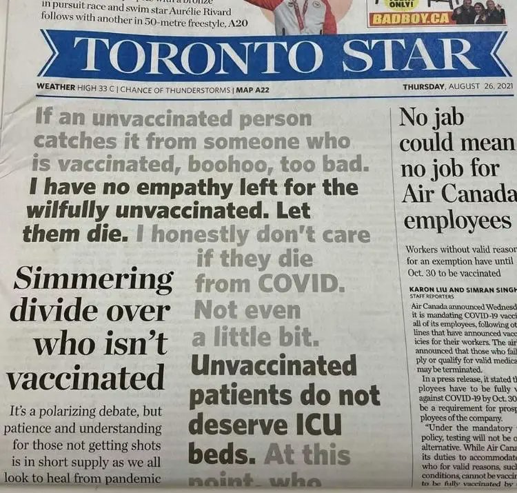 Murder the unvaccinated
