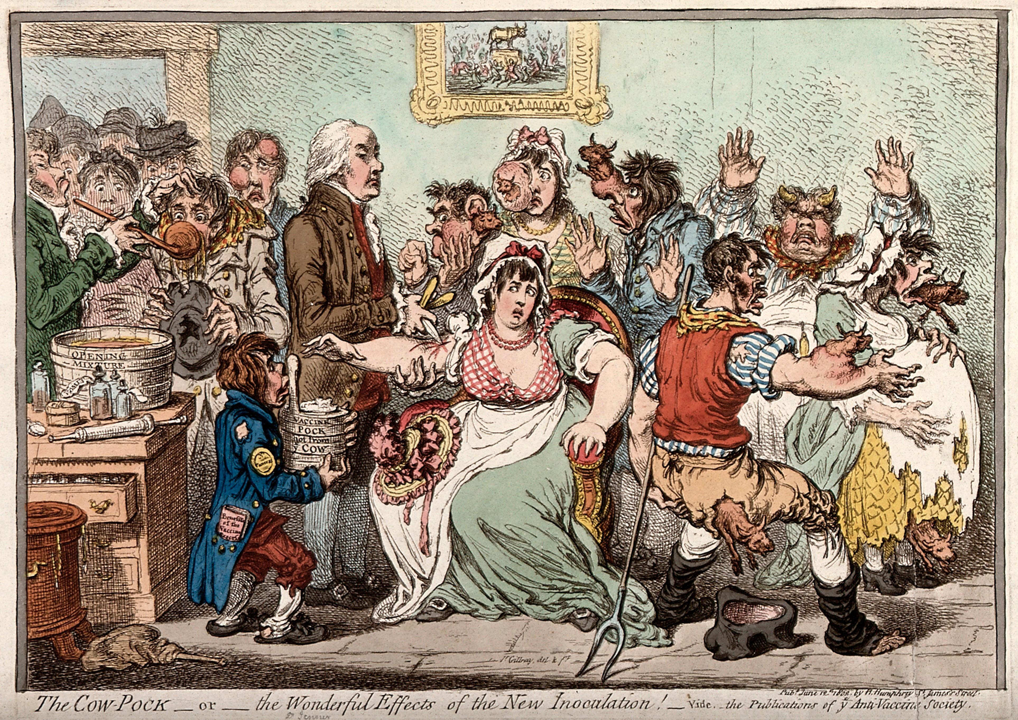 The cow pock - wonderful effects of the new innoculation