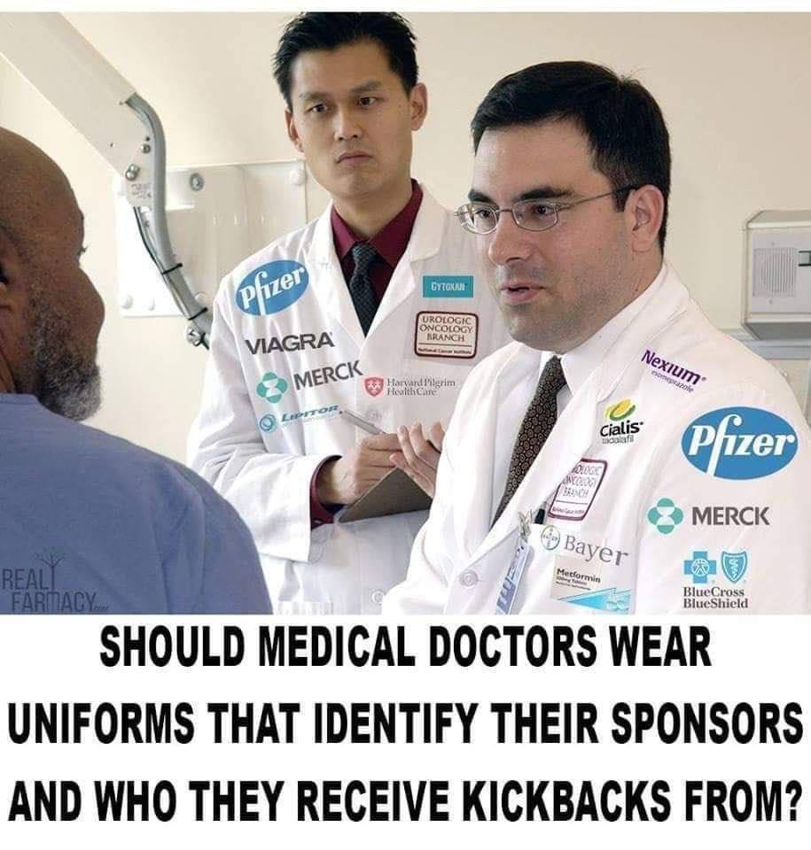 Doctors should publicly display their sponsors