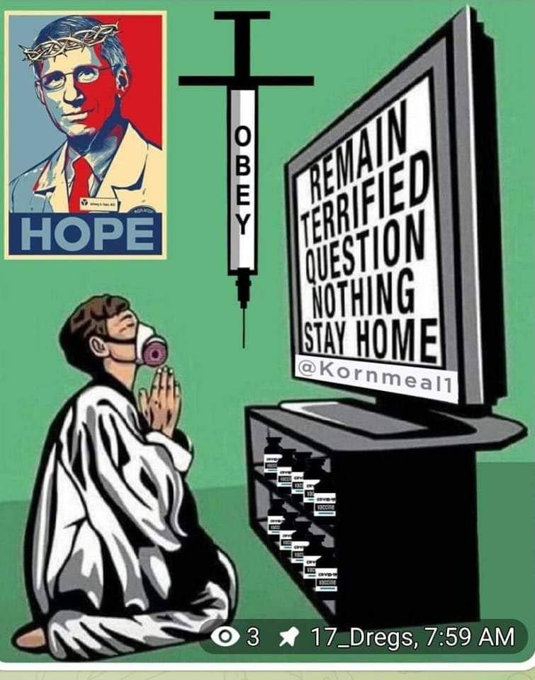 Prey at Fauci, obey and be affraid!