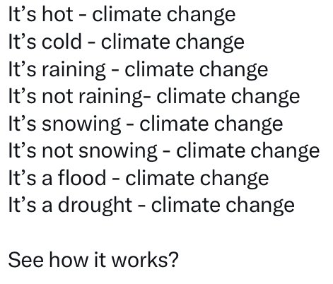 It's always the climate change