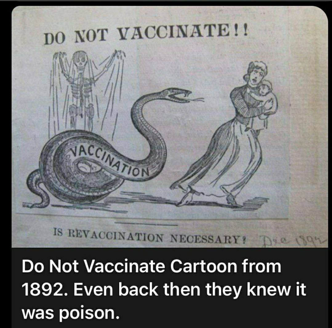 Do not vaccinate vintage drawing