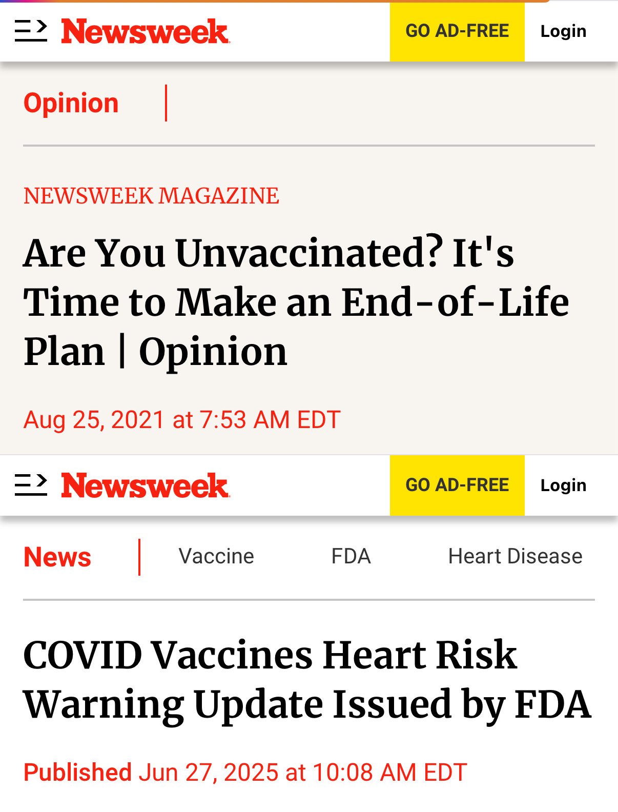 Vax heart risk warning