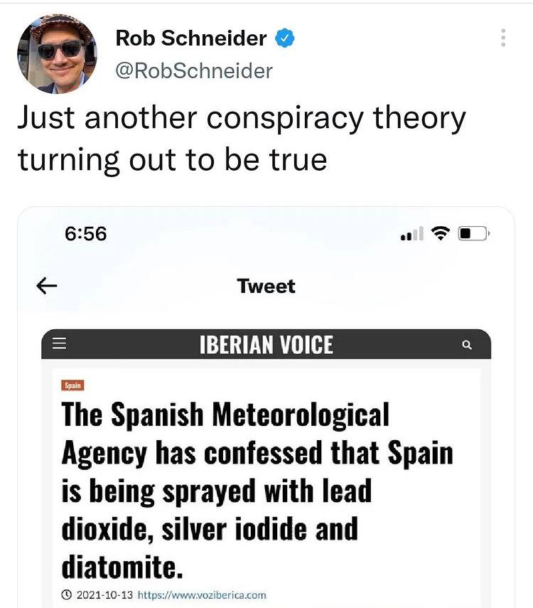 Spain being sprayed with chemicals