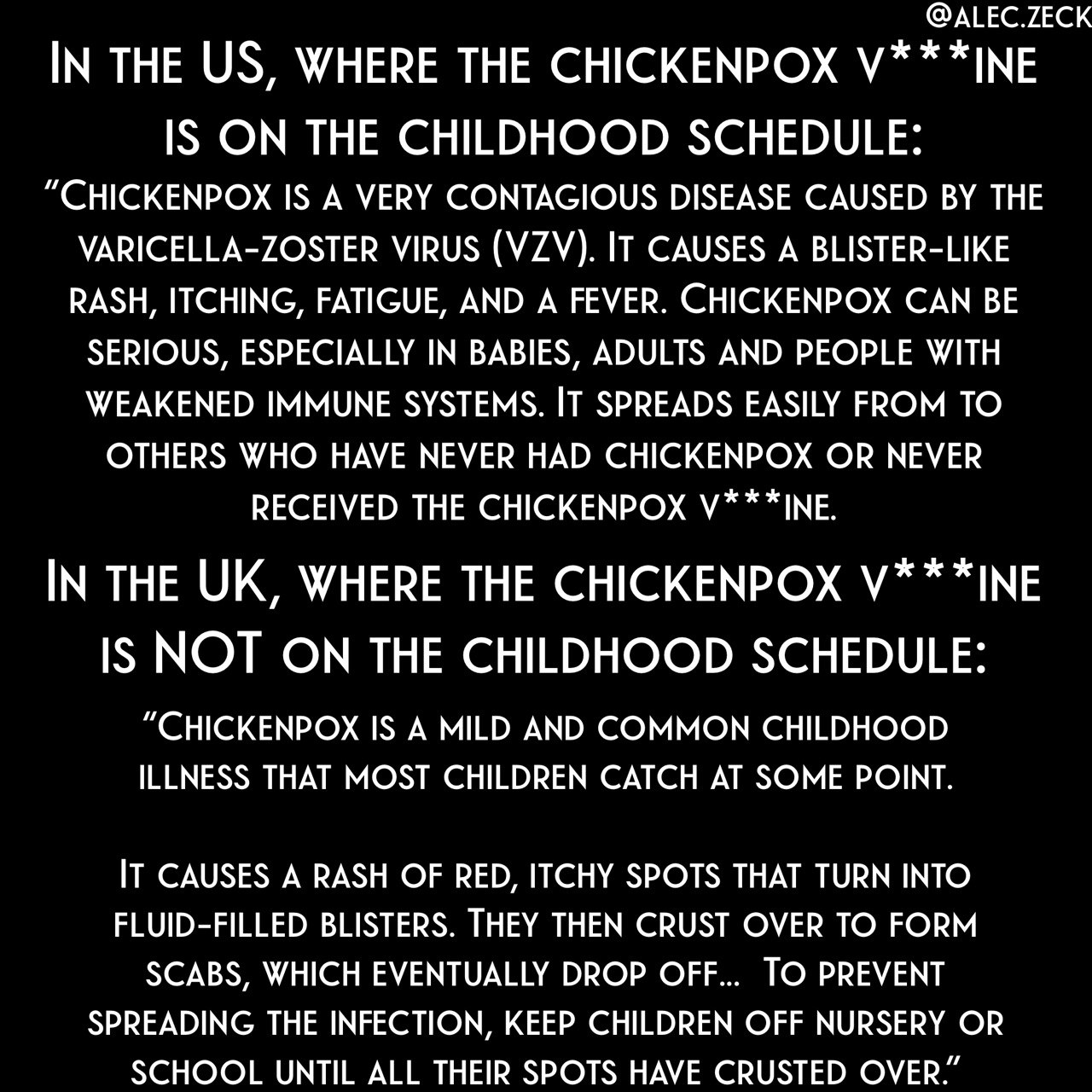 Chickenpox US vs UK