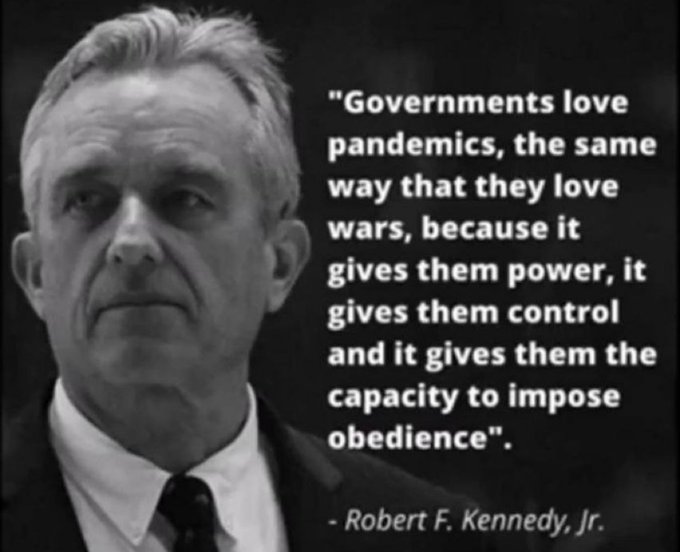 Governments love pandemics and wars