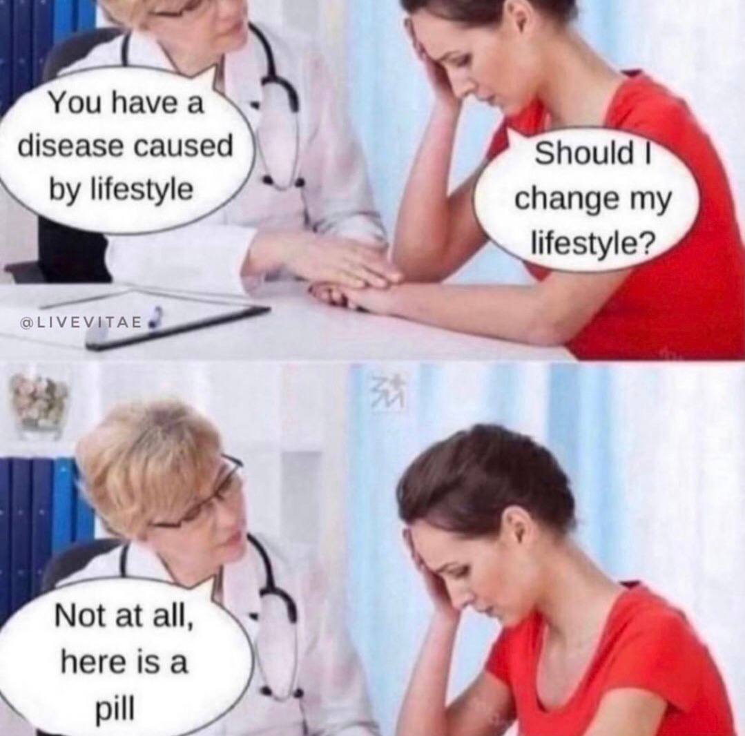 When you have a disease caused by lifestyle