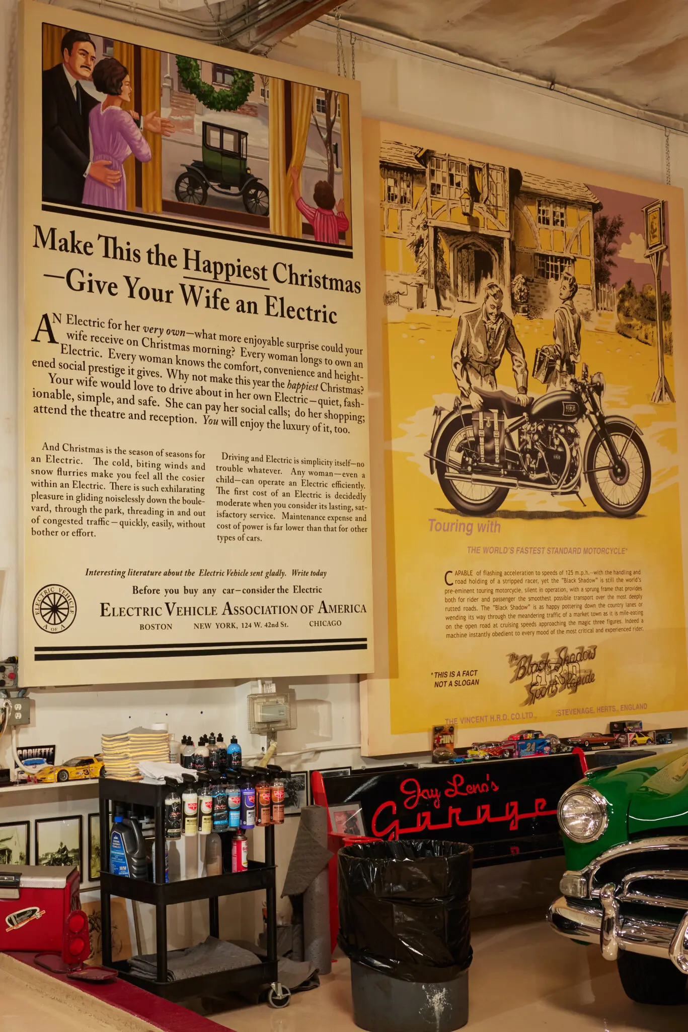 Vintage electric car poster