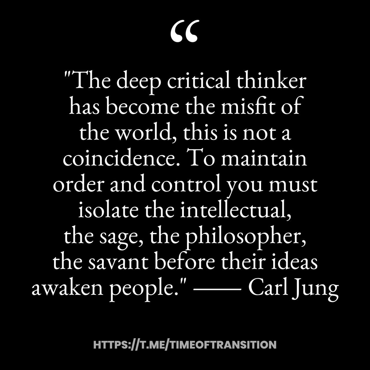 Critical thinkers are misfits