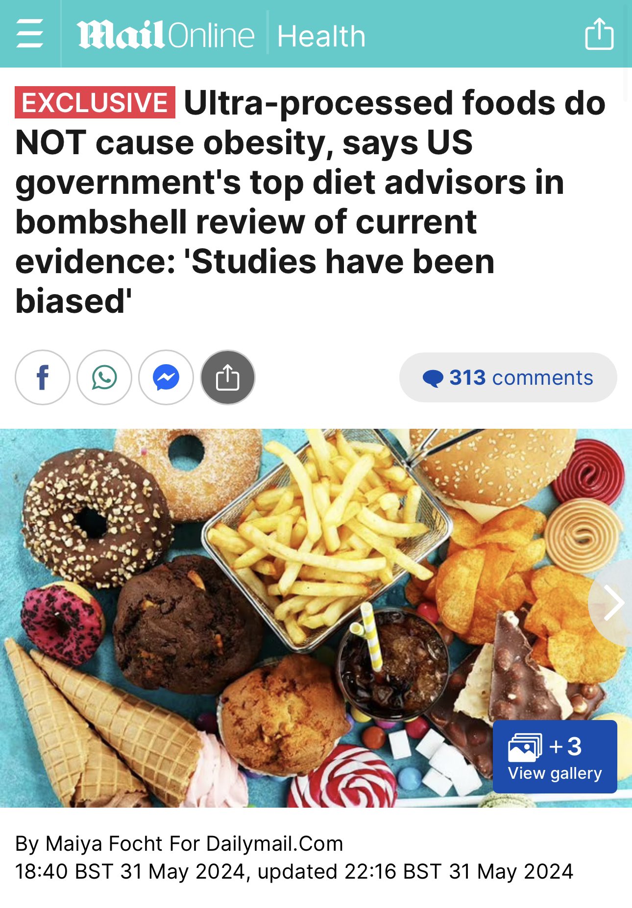 Anti-health: ultra-processed foods don't cause obesity OK